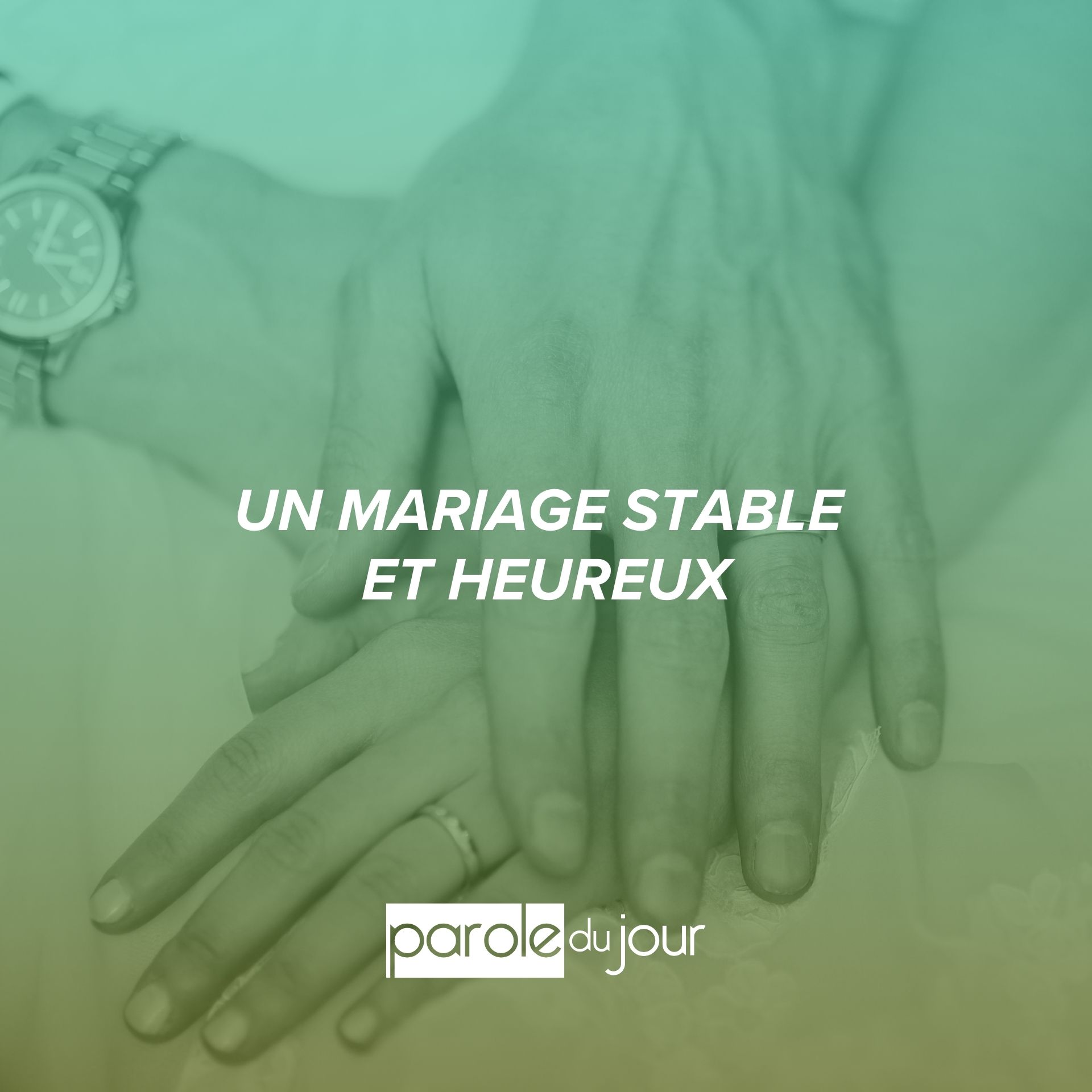 Le secret d’un mariage heureux Le secret d’un mariage heureux